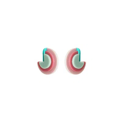 Gissa Bicalho Women's Handmade Acrylic Earring Discs Layers Candy Pink