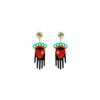 Gissa Bicalho Women's Handmade Acrylic Earring Hands - Black In Multi