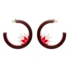 Gissa Bicalho Women's Handmade Acrylic Earring Hoops Kuntur Pink