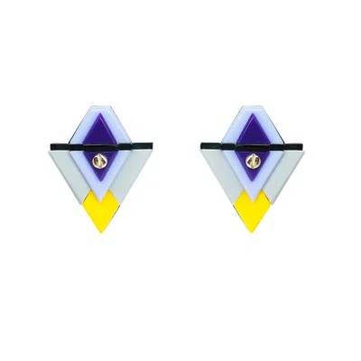 Gissa Bicalho Women's Handmade Acrylic Earring Kuntur P / Yellow