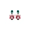 Gissa Bicalho Women's Handmade Acrylic Earring Lilium Candy Pink In Multi