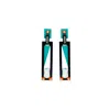 Gissa Bicalho Women's Handmade Acrylic Earring Long Deco Rectangular Cut Stone Turquoise