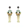 Gissa Bicalho Women's Handmade Acrylic Earring Maya - Black