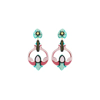 Gissa Bicalho Women's Handmade Acrylic Earring Ninna Candy Pink