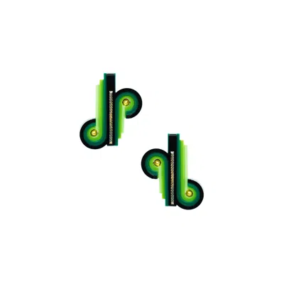 Gissa Bicalho Women's Handmade Acrylic Earring Op Knot - Green