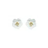 Gissa Bicalho Women's Handmade Acrylic Earring Open Rose - White