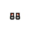 Gissa Bicalho Women's Handmade Acrylic Earring P Deco Octogonal Cut Stone Orange In Multi
