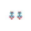 Gissa Bicalho Women's Handmade Acrylic Earring Petunia Medium - Pink In Multi