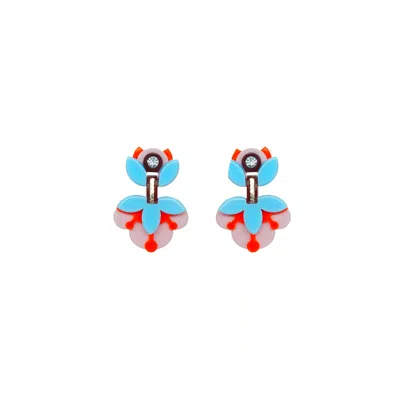 Gissa Bicalho Women's Handmade Acrylic Earring Petunia Medium - Pink