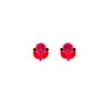 Gissa Bicalho Women's Handmade Acrylic Earring Petunia Small - Red In Red