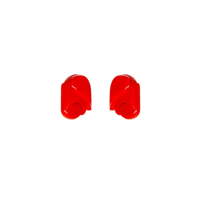 Gissa Bicalho Women's Handmade Acrylic Earring Rosebud - Red