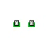 Gissa Bicalho Women's Handmade Acrylic Earring S Deco Rectangular Cut-off Stone Green In Green