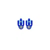 Gissa Bicalho Women's Handmade Acrylic Earring S Stone Rhinestones Blue In Blue