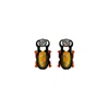 Gissa Bicalho Women's Handmade Acrylic Earring Scarab Topaz