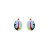 Gissa Bicalho Women's Handmade Acrylic Earring Short Alecrim Green In Multi
