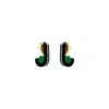 Gissa Bicalho Women's Handmade Acrylic Earring Short Orion - Green