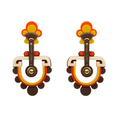 Gissa Bicalho Women's Handmade Acrylic Earrings Hinan