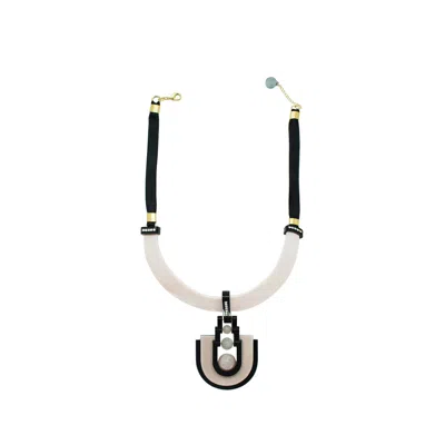 Gissa Bicalho Women's Handmade Acrylic Necklace Chocker Orion - Pink & Purple