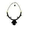 Gissa Bicalho Women's Handmade Acrylic Necklace Chocker Rose - Black In Black