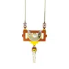 Gissa Bicalho Women's Handmade Acrylic Necklace Maya Pr - Brown In Multi