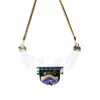 Gissa Bicalho Women's Handmade Acrylic Necklace Plastron Aura - Black In Multi