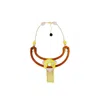 Gissa Bicalho Women's Handmade Acrylic Necklace Tikal Brown