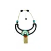 Gissa Bicalho Women's Handmade Acrylic Necklace Tikal Green
