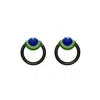 Gissa Bicalho Women's Handmade Acrylic Tulip Hoops - Black