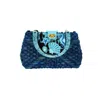 Gissa Bicalho Women's Handmade Bag Straw Deep Sea Blue