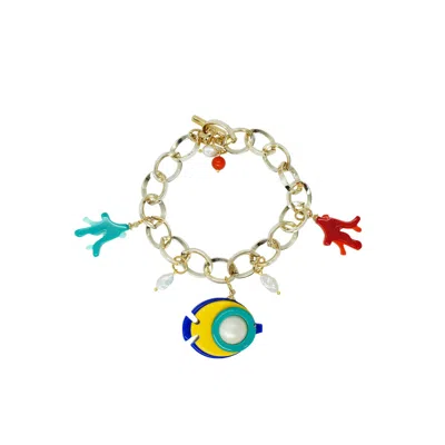 Gissa Bicalho Women's Handmade Bracelet Charm Fish Tang Yellow