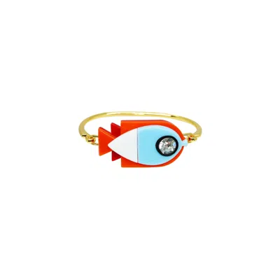 Gissa Bicalho Women's Handmade Bracelet Fish Orange