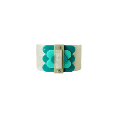 Gissa Bicalho Women's Handmade Bracelet Scales Turquoise Green