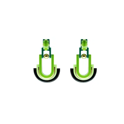 Gissa Bicalho Women's Handmade Earring Acrylic Craft Verner / Green
