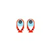 Gissa Bicalho Women's Handmade Earring Fish Orange In Multi
