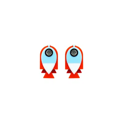 Gissa Bicalho Women's Handmade Earring Fish Orange