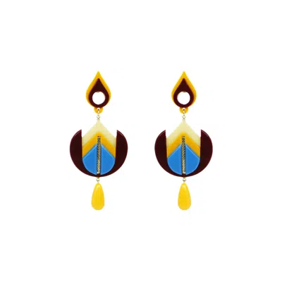 Gissa Bicalho Women's Handmade Earring Iolanda Burgundy In Red