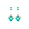 Gissa Bicalho Women's Handmade Earring Scales Turquoise Green
