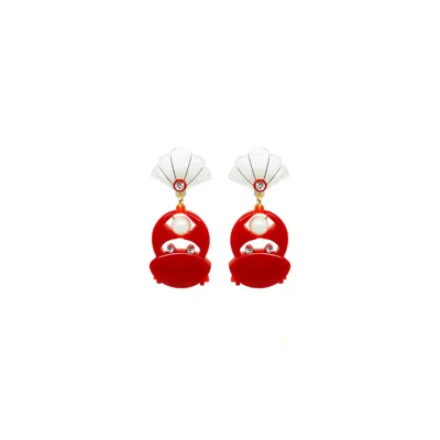 Gissa Bicalho Women's Handmade Earring Siri Red