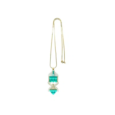 Gissa Bicalho Women's Handmade Necklace Fish Turquoise Green