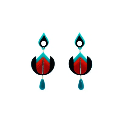 Gissa Bicalho Women's Iolanda Handmade Earring Red