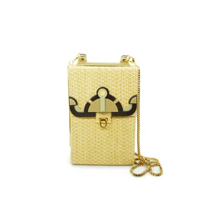 Gissa Bicalho Women's Neutrals Acrylic Handmade Bag Indaiá Kahki In Multi
