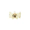 Gissa Bicalho Women's Neutrals Acrylic Handmade Bracelet Orchid Deco Cream In Gold