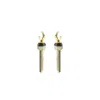 Gissa Bicalho Women's Neutrals Acrylic Handmade Earring Fringe Butterfly Kahki In Yellow