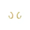 Gissa Bicalho Women's Neutrals Acrylic Handmade Earring Hoop Oca Kahki In Gold