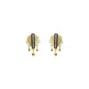 Gissa Bicalho Women's Neutrals Acrylic Handmade Earring Oca Kahki In Gold