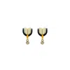 Gissa Bicalho Women's Neutrals Acrylic Handmade Earring P Alamanda Kahki In Gold