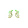 Gissa Bicalho Women's Neutrals Acrylic Handmade Earring Rosebush Clay