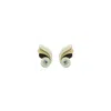 Gissa Bicalho Women's Neutrals Acrylic Handmade Earring Xs Butterfly Kahki In Neutral