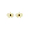 Gissa Bicalho Women's Neutrals Acrylic Handmade Earring Xs Orchid Cream In Neutral