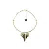Gissa Bicalho Women's Neutrals Acrylic Handmade Necklace Choker Butterfly Kahki In Yellow